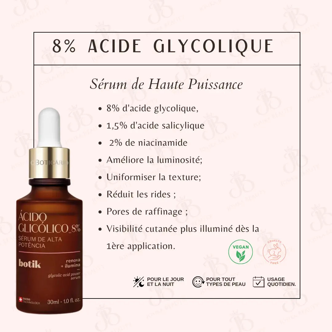 Botik Sérum Haute Puissance à l'Acide Glycolique 8% 30 ml