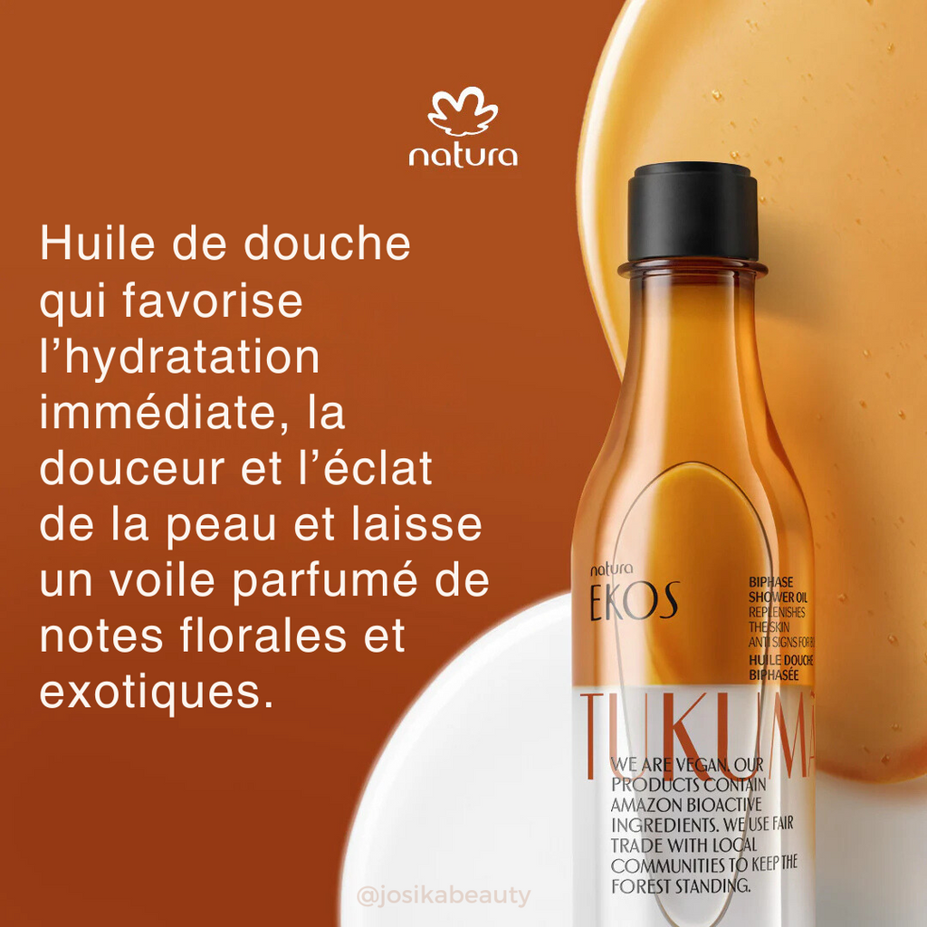 HUILE DOUCHE BIPHASEE TUKUMA - EKOS - 200ML