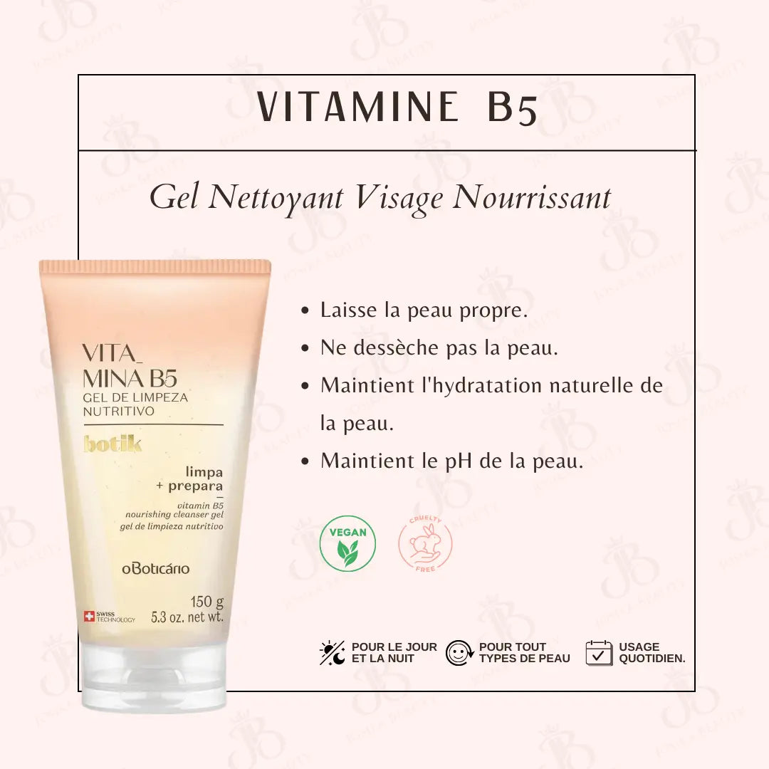 Botik Vitamina B5 Gel de Limpeza Facial Nutritivo 150 g